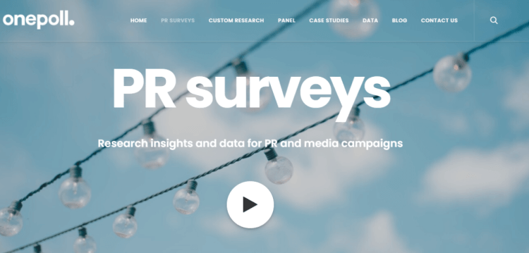 Screenshot from OnePoll - online surveys for money